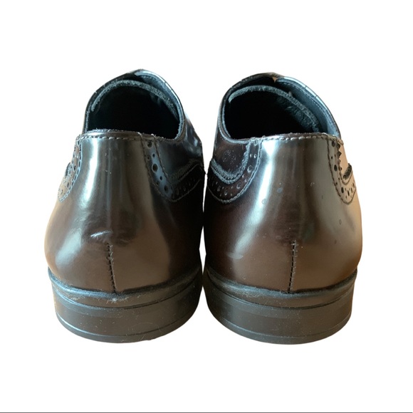 Cerruti 1881 Dark Brown Leather Wingtip Shoes - Picture 5 of 6